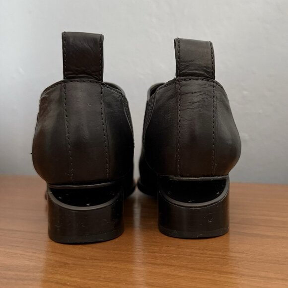 Alexander Wang Kori Black Cut-out Leather Ankle Booties Sz 39 - Picture 5 of 9